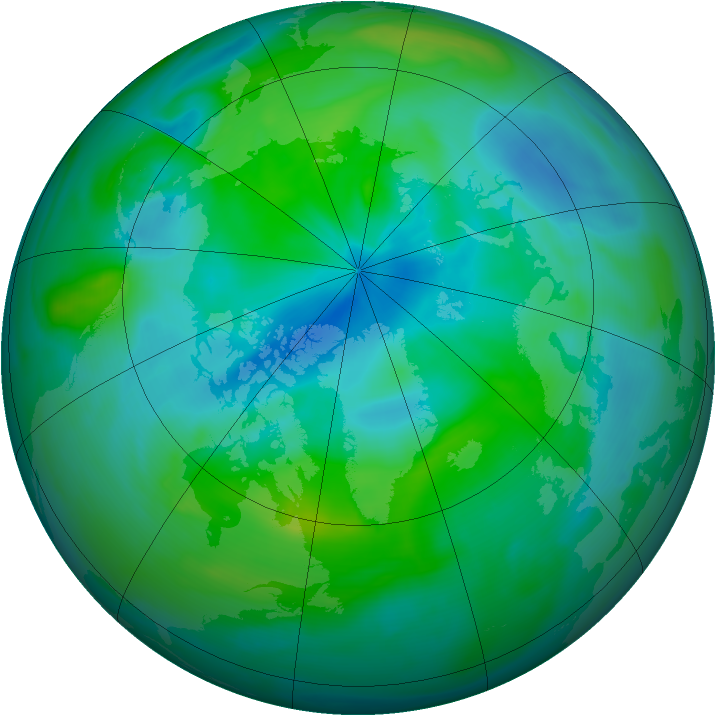 Arctic ozone map for 07 September 2006